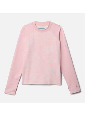 NWT New Columbia Youth Sandy Shores Printed Long Sleeve Pink Sunguard Size M